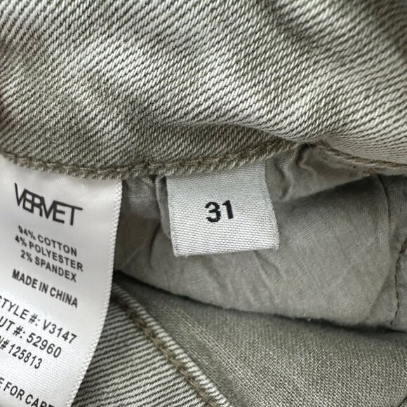Vervet Green Distressed Destroyed Jeans Pants V3147 Womens size 31 - Picture 5 of 6